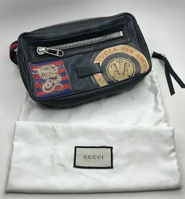 🔥 Gucci Night Courier Gg Supreme Canvas Leather Belt/ Waist Bag 🔥 • $525