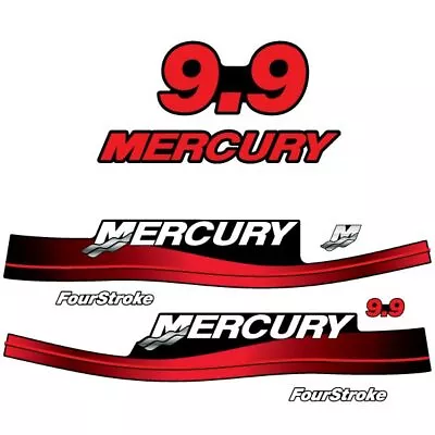 Mercury 9.9 Four Stroke Outboard (1999-2004) Decal Aufkleber Adesivo Sticker Set • $25