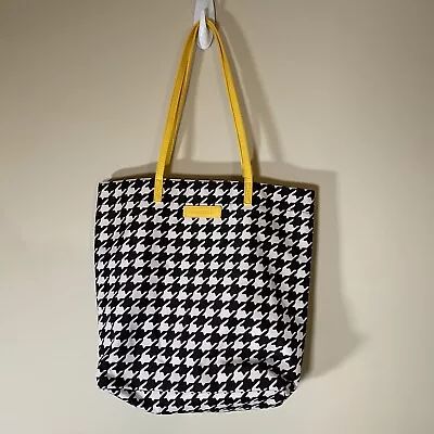 Vera Bradley Hello Yellow Handles And Inside Houndstooth Tote Bag • $16.24