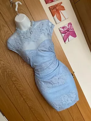 £20 • Buy 🩵🩵bnwt🩵🩵lipsy London Size 10 Stunning Blue Lace Wiggle Dress🩵fast Post🩵
