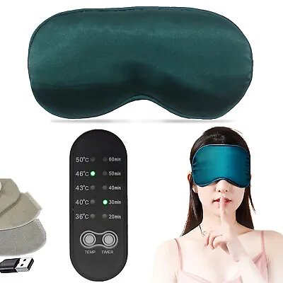 Gel Heating Cooling Sleep Mask Reusable USB Hot Cold Ice Pack Puffy Dry Eyes UK • £11.92