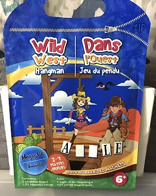 Wild West Hangman Magnetic Kids Word Guessing Game Cowgirl Cowboy 2-4 Players • $8