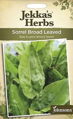 £2.85 • Buy Johnsons - Jekka's Herbs - Pictorial Pack - Sorrel Broad Leaved - 650 Seeds