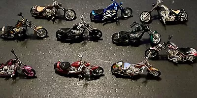 Lot Of 10- Jesse James West Coast Choppers 1:31 Scale Diecast Motorcycles • $29