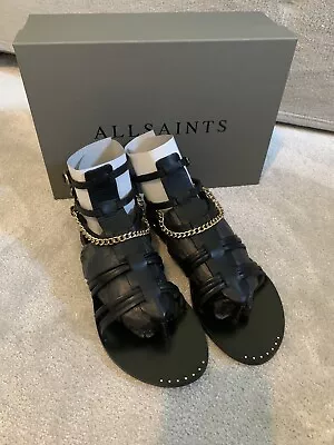 AllSaints Gelda Sandal (UK 6) - Black (Brand New With Box) • £30