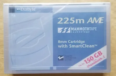 Exabyte 225m AME 8mm Cartridge With SmartClean Mammoth Tape - NEW Unopened Pkg • $4.50