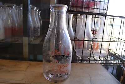 TRPQ Shirey's Dairy Latrobe PA Scarce Two Color Milk Bottle • $9.99
