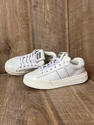 Sneakers Miu Miu Women Leather 35 Size • $100