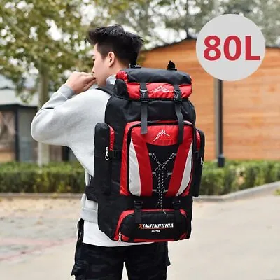 80L Hiking Backpack Climbing Hiking Camping Outdoor Bag Mountaineering • $47.59