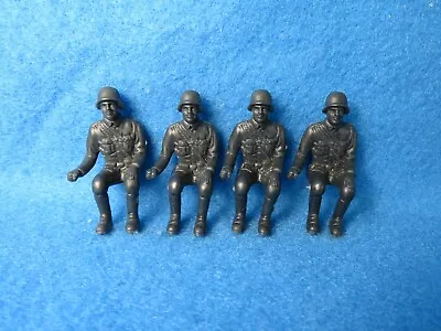 Marx/CTS WWII Seated German Infantry Dark Gray X 4 • $4.95