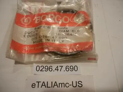 DUCATI 0296.47.690 160 MONZA JR PISTON RING SET 61.6mm 2nd OVER +.60 • $59.99