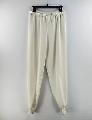 Vintage 90s Cheetah Jogger Sweatpants Size M Unisex 31” Inseam Ivory • $24.19