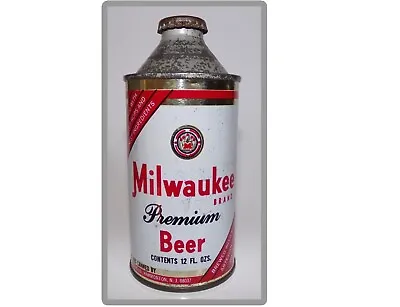 Vintage  Milwaukee Premium Cone Top Beer Can  Refrigerator /  Tool Box  Magnet • $8