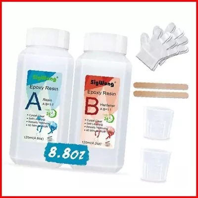 £9.89 • Buy Epoxy Resin Clear Crystal Coating Kit 240ml  8.8oz 2 Part Casting Resin For Cup