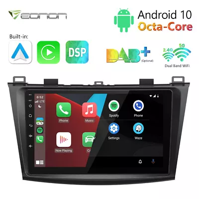 Octa Core Android 10 9  Car GPS Navigation WIFI 4G CarPlay For Mazda 3 2010-2013 • $201.08