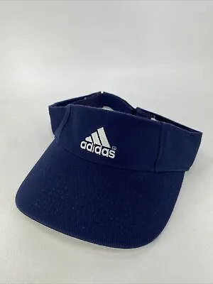 Vintage Y2K Adidas Logo Visor Adjustable Strapback Golf Tennis Embroidered • $11.99