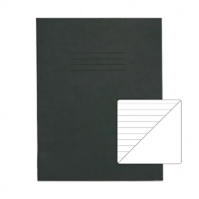£34.99 • Buy 100x Rhino 9  X 7  Exercise Book 8mm Lined Feints & Blank 80 Page Dk Green BRB4A