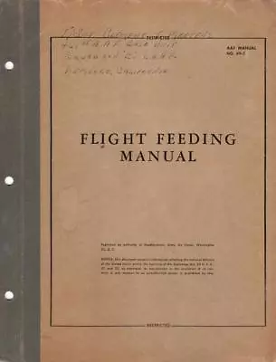 1944 Aaf B-17 B-24 B-29 Flight Crew Feeding Manual Pilot Aircraft Handbook-cd • $24.99