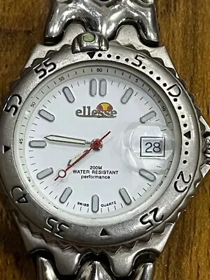 Rare Swiss Ellesse 03-0035 Performance WR200M Quartz Gents Bracelet Watch -Works • $93.33