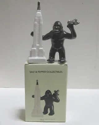 Vintage King Kong +the Empire State Bldg Ceramic Salt + Pepper Shakers Style 447 • $27.30
