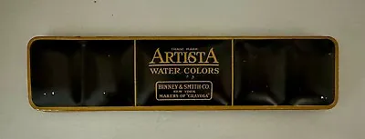 Vintage ARTISTA Water Colors Binney & Smith Paint Tin Metal Box * As Is • $50