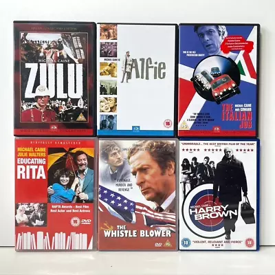 Michael Caine 6 DVD Movie Bundle Italian Job/Zulu/Alfie/Educating Rita/Etc. • £11.99