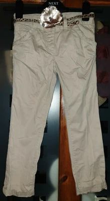 £6.75 • Buy Lovely Girls Beige Chinos With Belt, Age 6 Years, Next, With Adjustable Waist
