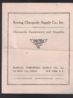 £10.19 • Buy Kurtag Chiropody Supply Co Inc Equipment & Supplies Price List (New York)