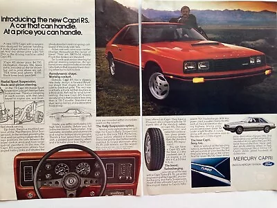 1979 Mercury Capri RS Two Page Print Ad • $11.99