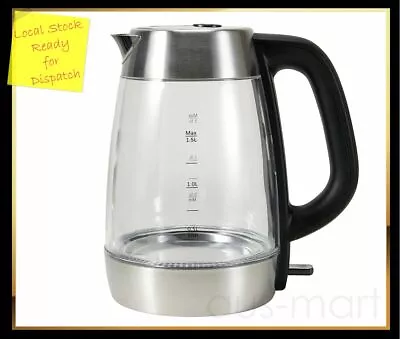 1.5L Electric Dual Wall Glass Kettle Kitchen Home Office Breakfast Tea Coffee • $79.95