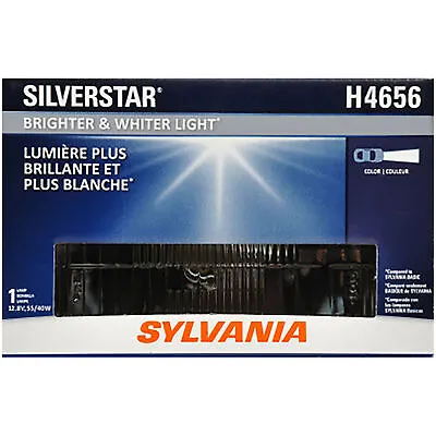 SYLVANIA H4656 SilverStar High Performance Halogen Sealed Beam Headlight 100x165 • $22.75