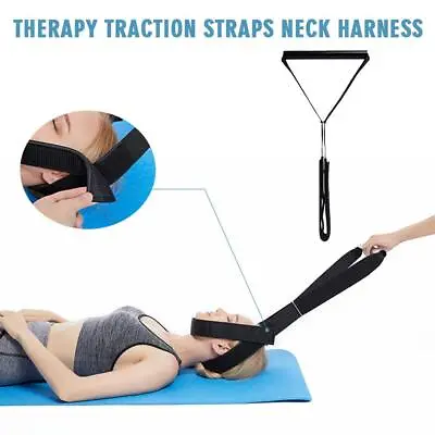 Traction Straps Neck Harness Cervical Massage Relaxation Correction Belt GXJ • £18.32