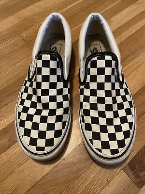 Vans Slip-on Shoes - Black & White Checkered - US Mens Size 9 / Women’s 10.5 • $18.99