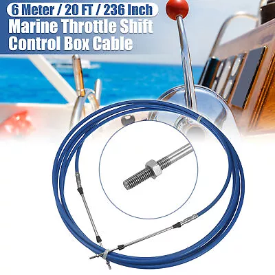 20ft 6 Meter 236inch Marine 33C Throttle Control Cable For Outboard Engine Blue • $28.79