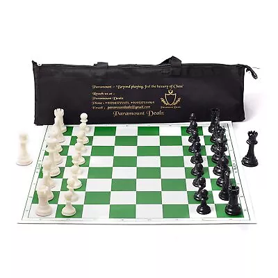 17 X 17  Professional Vinyl Chess Set (Fide Standards)- With 2 Extra Queens/Carr • $48.94