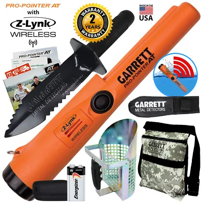 Garrett Pro Pointer AT Z-LYNK Pinpointer W/ Edge Digger Sand Scoop & Pouch • $244.58