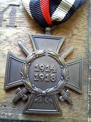 £17 • Buy Original German WW1 1914-1918 Hindenburg Cross Of Honour Medal Godet