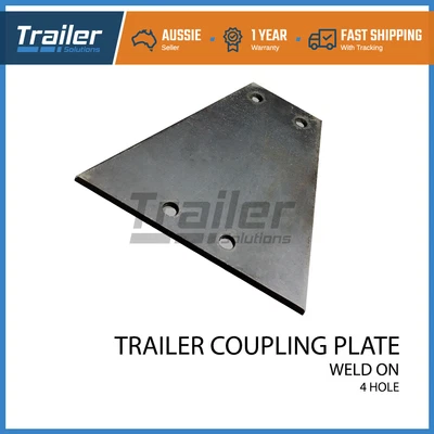 $20.87 • Buy COUPLING HITCH 4 HOLE WELD ON 8mm MOUNTING PLATE TRAILER CAR