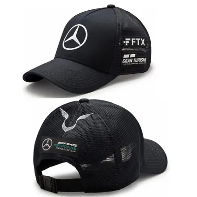 Men's Cap Hat Baseball Adjustable Mercedes Benz AMG Petronas Black/White Solid • $12.99