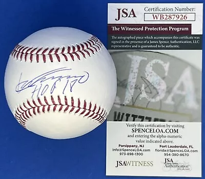 Vladimir Guerrero Sr. Autographed Signed MLB Baseball W/ “HOF 18” Insc & JSA COA • $120