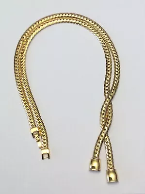 Vintage Signed Monet Heavy Goldtone Chain Necklace With Tassel Front • $15
