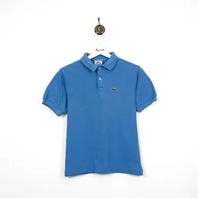 £0.99 • Buy Vtg Lacoste Polo Women Blue Short Sleeve Cotton Shirt Size 14 S