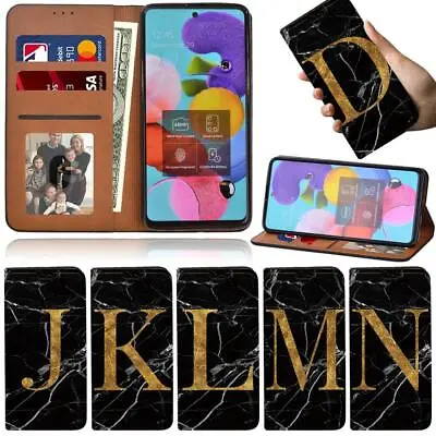 £4.99 • Buy Initial Leather Stand Cover Case For Samsung Galaxy A10 A20E A40 A41 A50 A70 A71