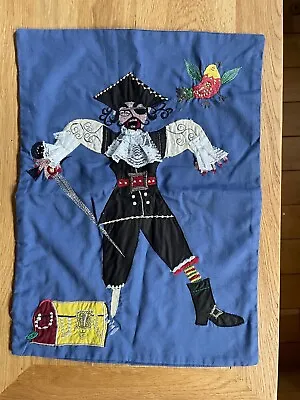 Embroidered Pirate Treasure Cushion Cover Gorgeous Detail With Lace • £9