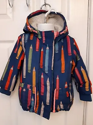 Next Baby /girls Unisex Boys Coat Size 12-18 Months Multicoloured Pencil Design • £5.99