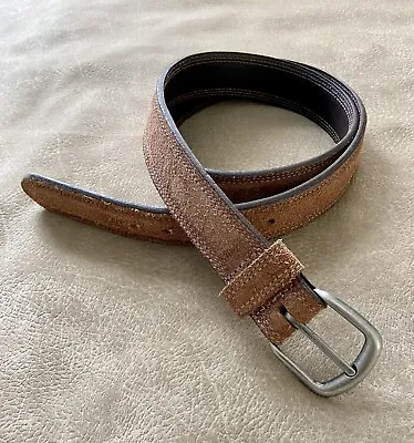 Quality Brown Suede Leather Men’s Large Belt SZ 42  • $10