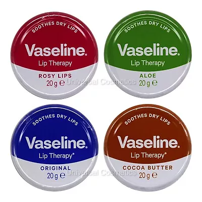 3 Pack Vaseline Lip Therapy Balm Petroleum Jelly 20g Pocket Size Pots • £5.49