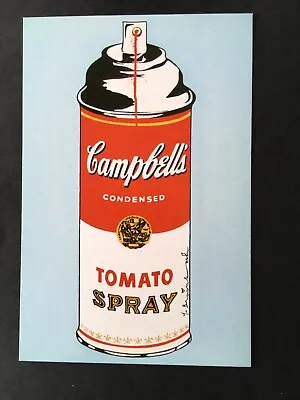 MR BRAINWASH POSTCARD ‘Warhol Campbells Tomato Spray’ RARE • $37.88