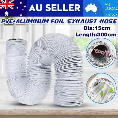 $16.69 • Buy 3M Flexible Exhaust Hose Tube Pipe For Portable Air Conditioner Vent Duct 15cm