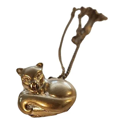 Vintage Max Factor Cat Solid Perfume Locket/Pendant Necklace • $39.99